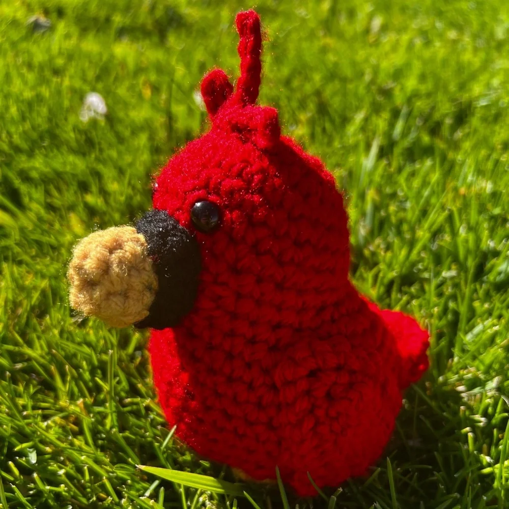 Hand Crocheted Ruby the Cardinal Stuffed Animal Plushie! - Picture 10 of 11